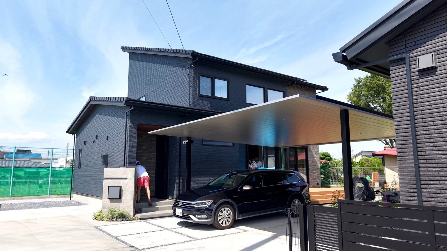 住宅地を広く捉えたドローン空撮